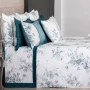 Lenzuola Sopra + Federe  - su Misura - Raso TC300 Extra Fine di Puro Cotone - Butterfly